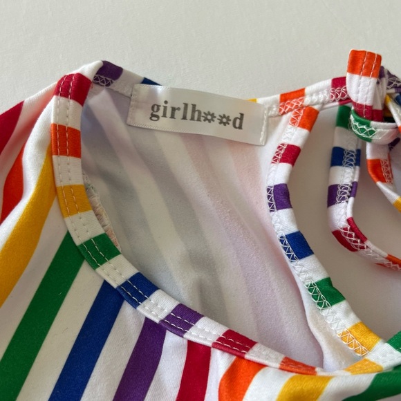 Little stocking co rainbow dress birthday size 6 EUC - Picture 6 of 9